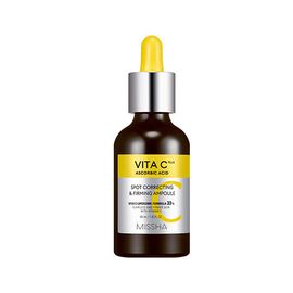 MISSHA Vita C Plus Ascorbic Acid Spot Correcting & Firming Ampoule 30ml Pure Vitamin C Liposome Technology _ Made in Korea